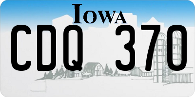 IA license plate CDQ370