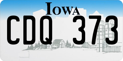 IA license plate CDQ373