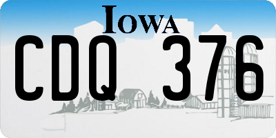 IA license plate CDQ376