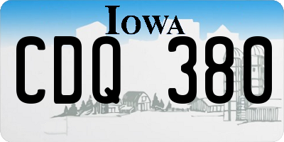 IA license plate CDQ380