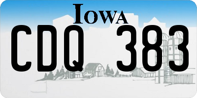 IA license plate CDQ383