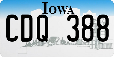 IA license plate CDQ388
