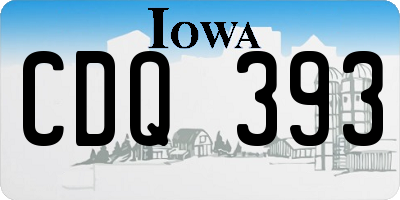 IA license plate CDQ393