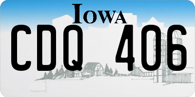 IA license plate CDQ406