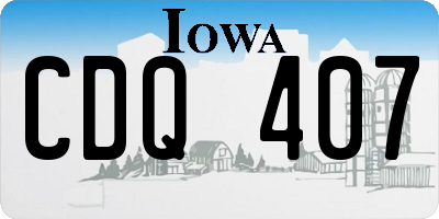 IA license plate CDQ407