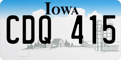 IA license plate CDQ415