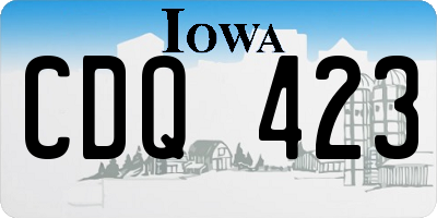IA license plate CDQ423