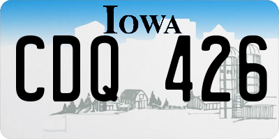 IA license plate CDQ426