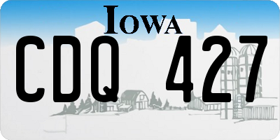 IA license plate CDQ427