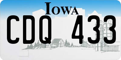 IA license plate CDQ433
