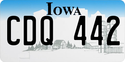 IA license plate CDQ442