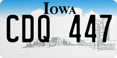 IA license plate CDQ447