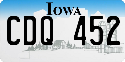 IA license plate CDQ452