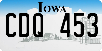 IA license plate CDQ453