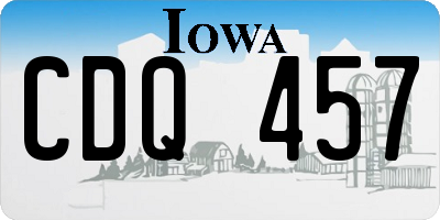 IA license plate CDQ457