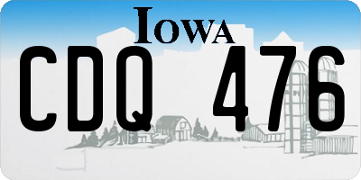 IA license plate CDQ476