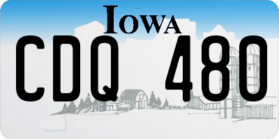 IA license plate CDQ480