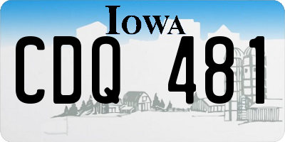 IA license plate CDQ481