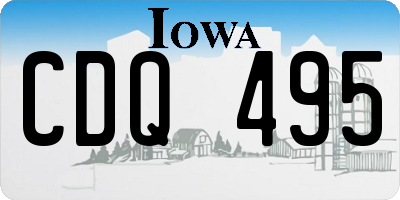IA license plate CDQ495