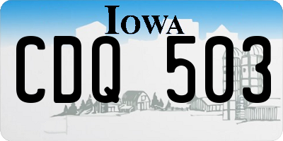 IA license plate CDQ503
