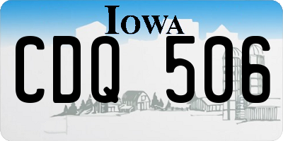 IA license plate CDQ506