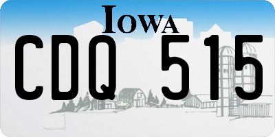 IA license plate CDQ515