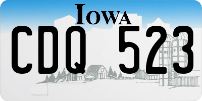 IA license plate CDQ523