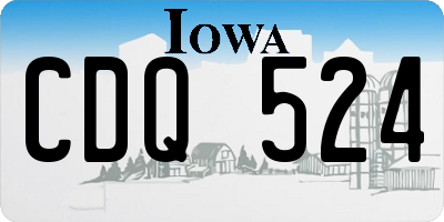 IA license plate CDQ524