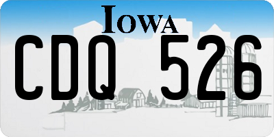 IA license plate CDQ526