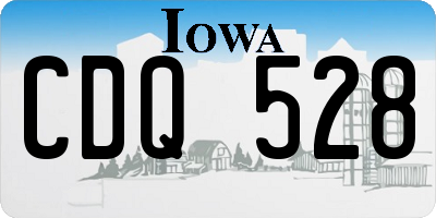 IA license plate CDQ528