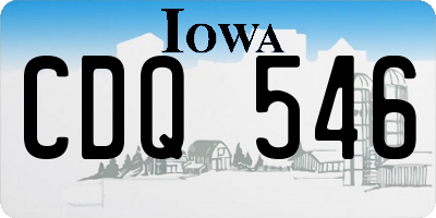 IA license plate CDQ546