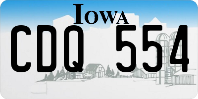 IA license plate CDQ554