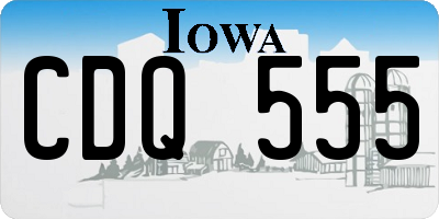 IA license plate CDQ555