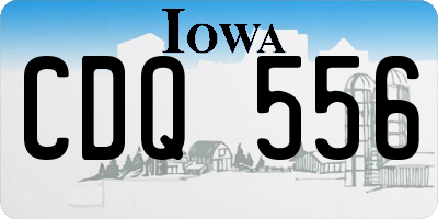 IA license plate CDQ556