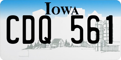 IA license plate CDQ561