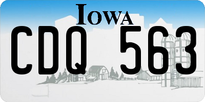 IA license plate CDQ563