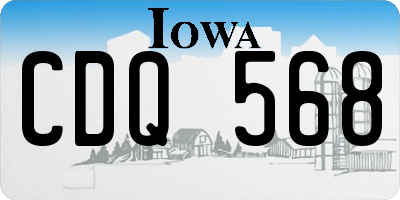 IA license plate CDQ568