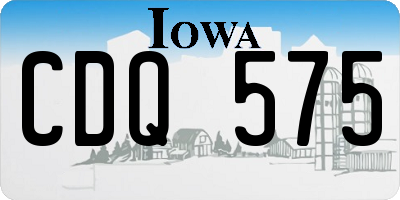 IA license plate CDQ575