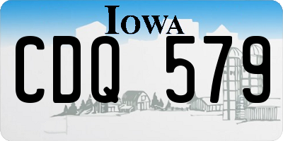 IA license plate CDQ579