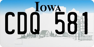 IA license plate CDQ581