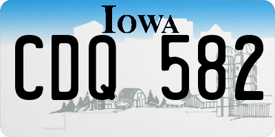 IA license plate CDQ582