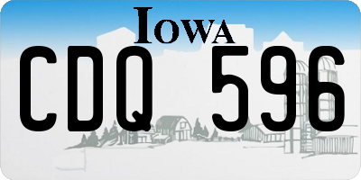 IA license plate CDQ596