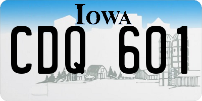 IA license plate CDQ601