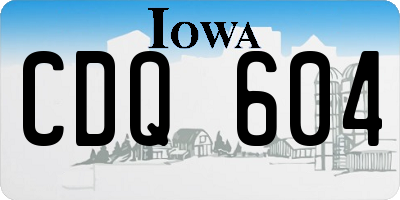 IA license plate CDQ604