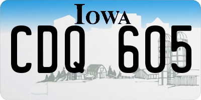 IA license plate CDQ605