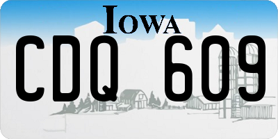IA license plate CDQ609
