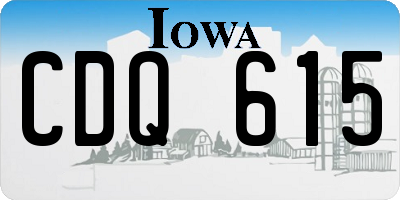 IA license plate CDQ615