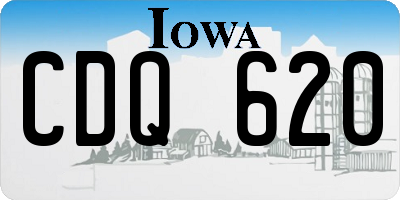 IA license plate CDQ620