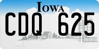 IA license plate CDQ625
