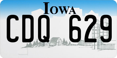 IA license plate CDQ629